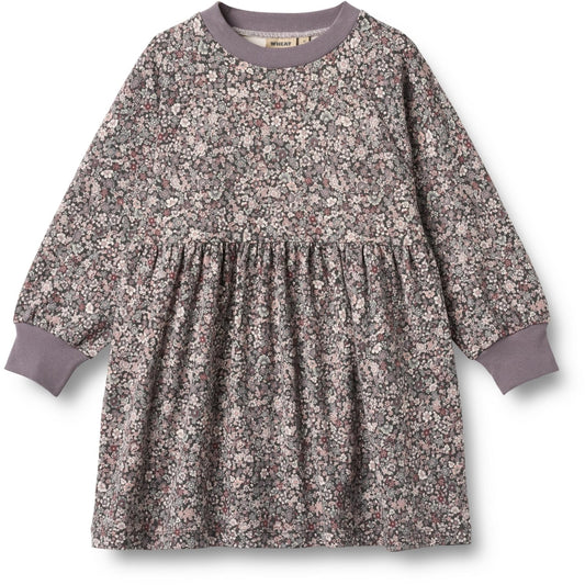 Wheat Jerseykleid Dorthea "Purple Stone Flowers"