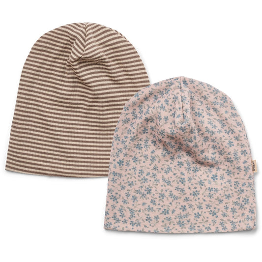 Wheat Wollmützen 2er Pack Emo "Blue Flowers"