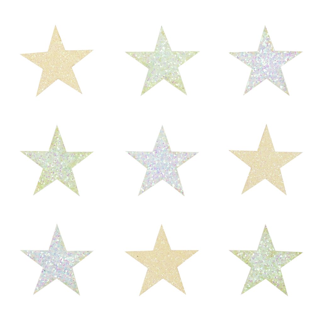 fabfabstickers Glitzersterne – Dekosticker zum Aufkleben „Nordic Stars“
