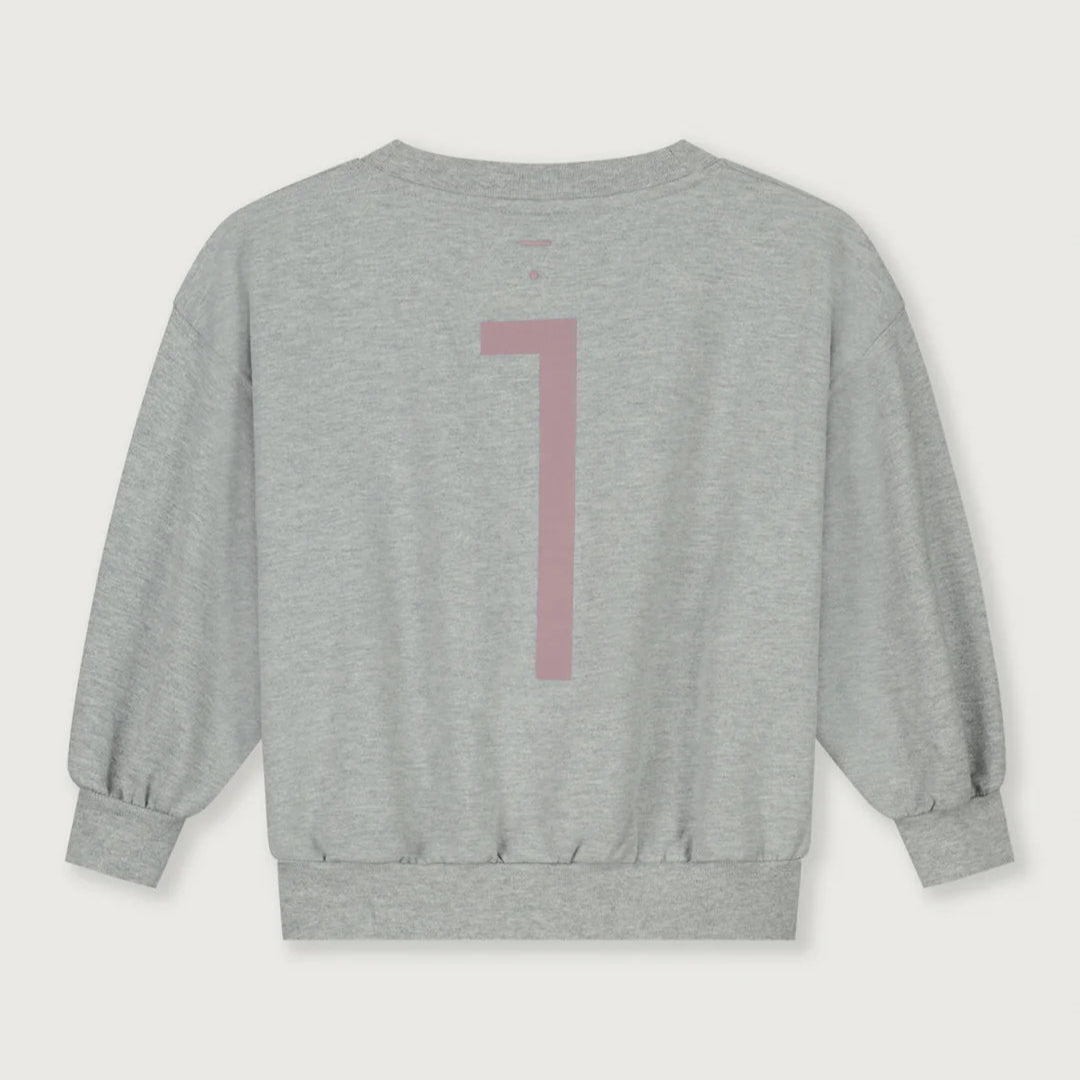 Gray Label Geburtstagssweater "Grau mit Zahl in Berry"