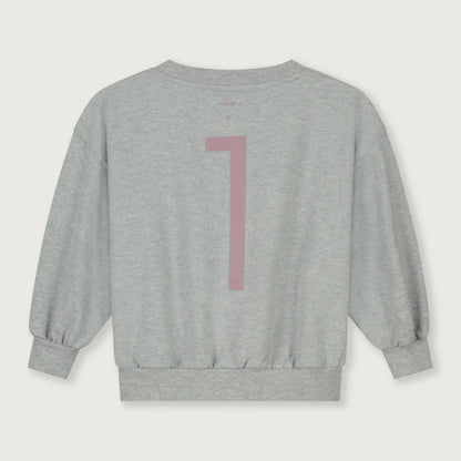 Gray Label Geburtstagssweater "Grau mit Zahl in Berry"