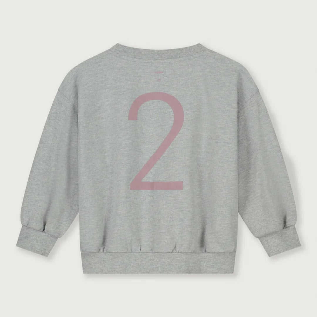 Gray Label Geburtstagssweater "Grau mit Zahl in Berry"
