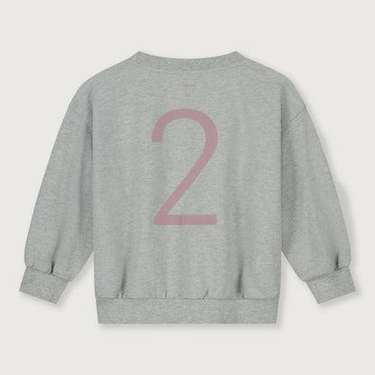 Gray Label Geburtstagssweater "Grau mit Zahl in Berry"