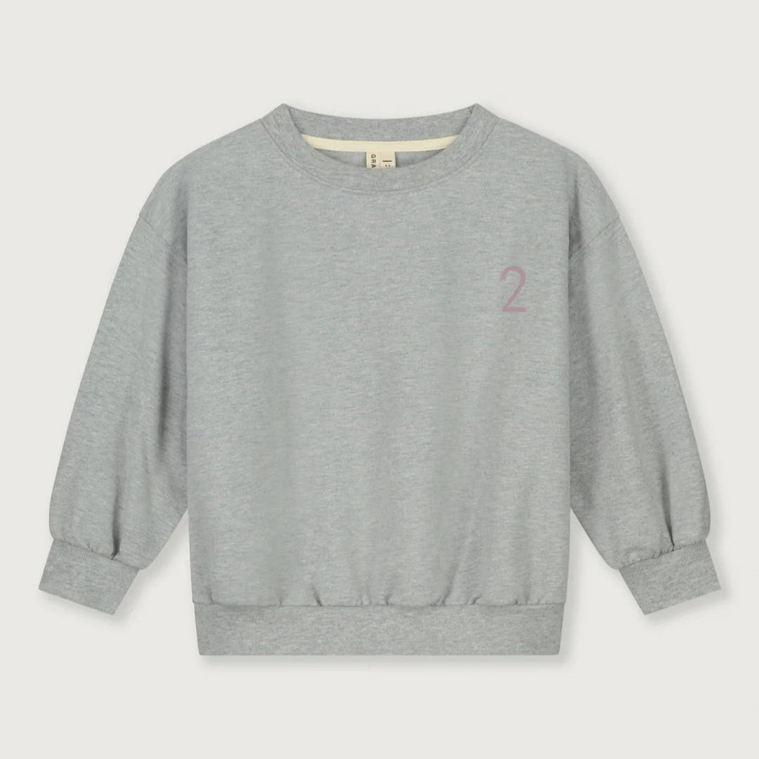 Gray Label Geburtstagssweater "Grau mit Zahl in Berry"