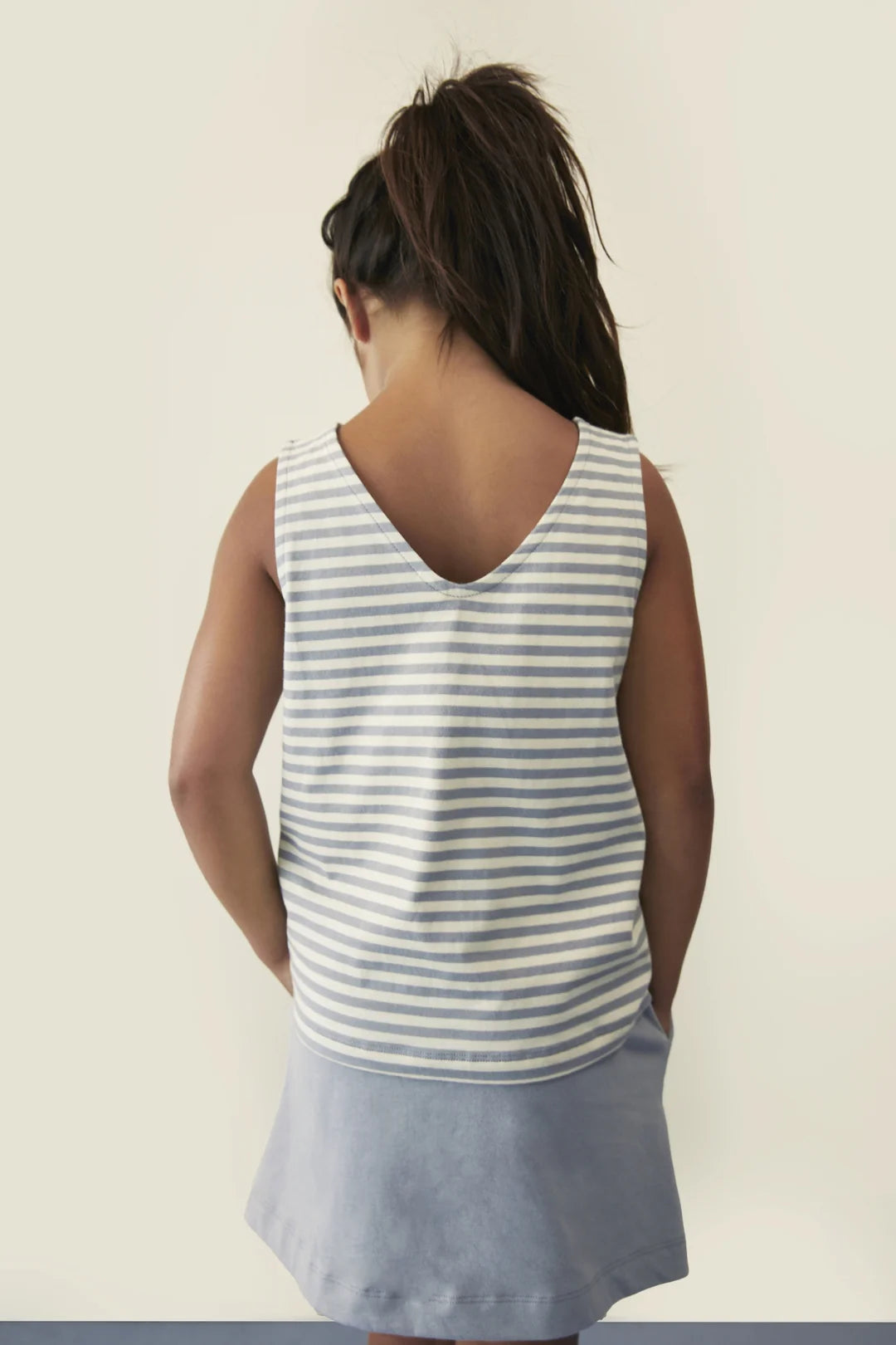 Gray Label Boxy Tanktop "Stone Grey - Cream"