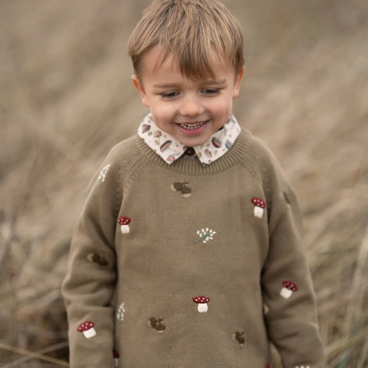 Hanevild Strickpullover mit Stickerein