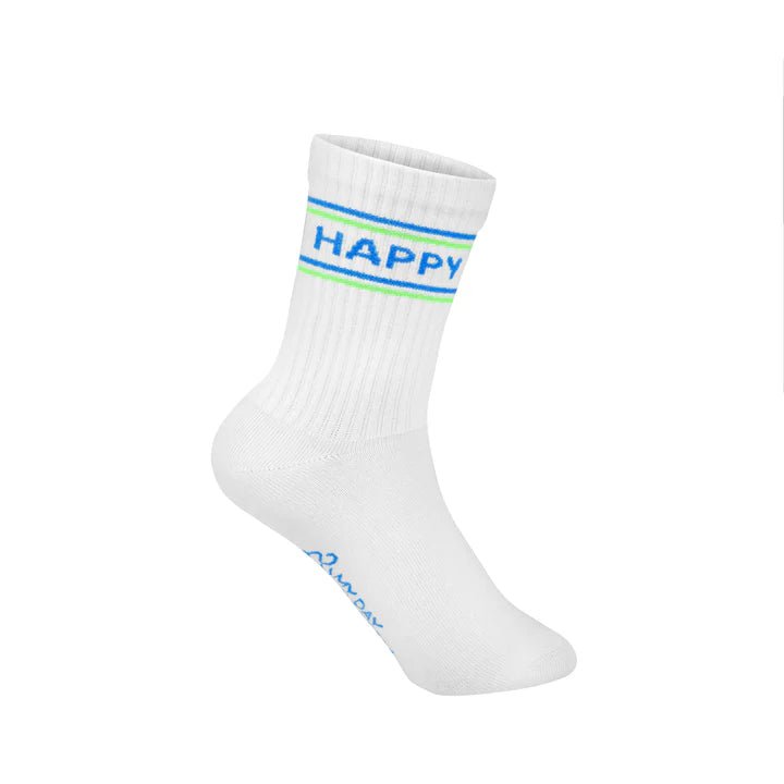 MDMD Socken Happy Green Neon/Weiß Kinder