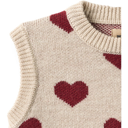 Wheat  Jacquardweste Gaby "Herzen"