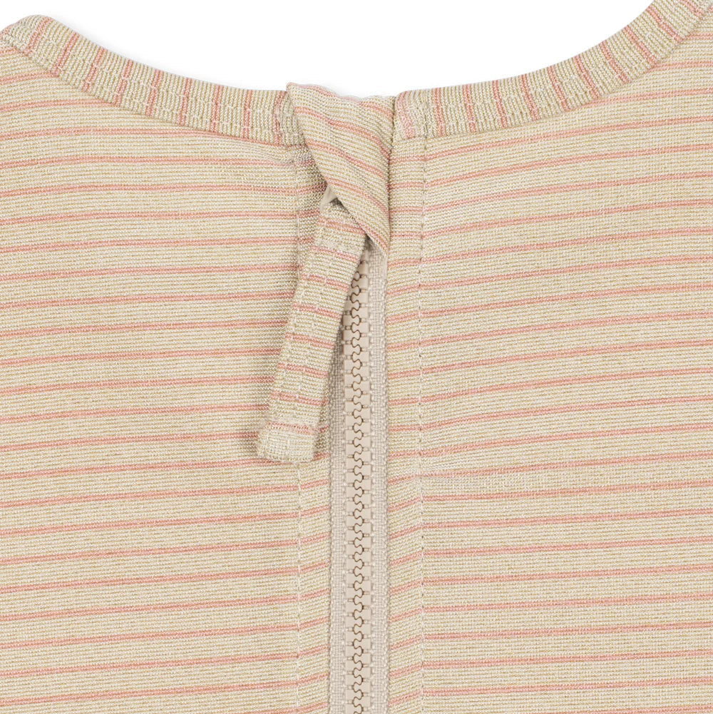 Konges Sløjd Langarm-Badeanzug Jade "Rose Stripe"