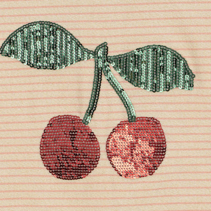 Konges Sløjd Langarm-Badeanzug Jade "Rose Stripe"