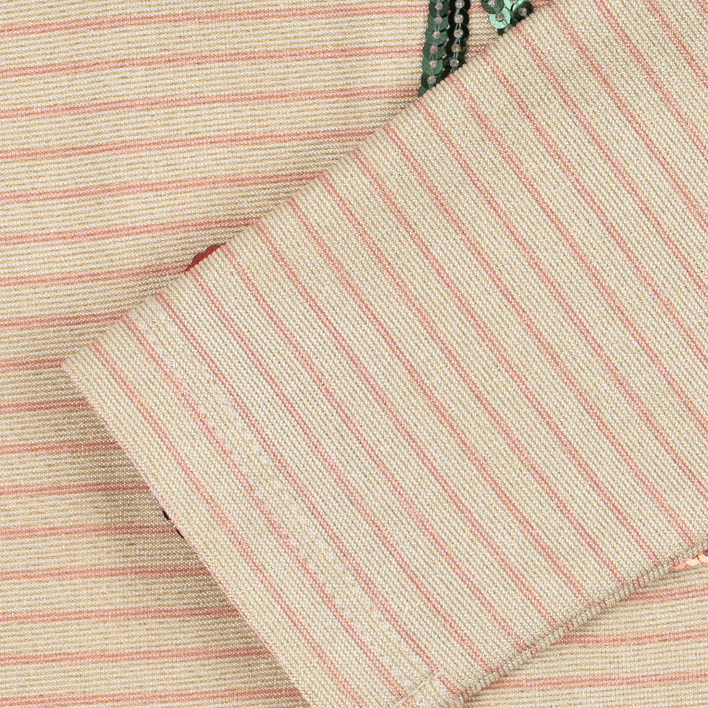 Konges Sløjd Langarm-Badeanzug Jade "Rose Stripe"