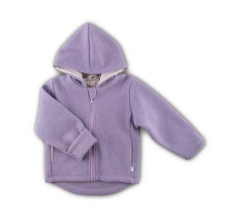 Popolini Wollwalk Jacke mit Kapuze "Lavendel"