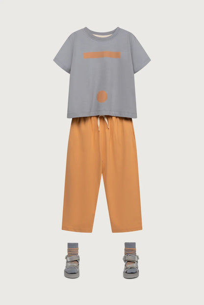 Gray Label Oversized T-Shirt "Stone Grey - Melon"