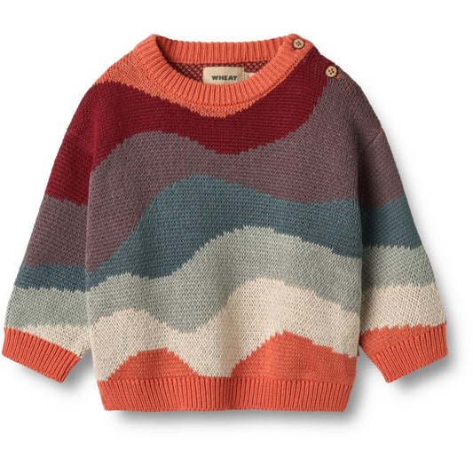 Wheat Jaquard Pullover Knud "Multi"