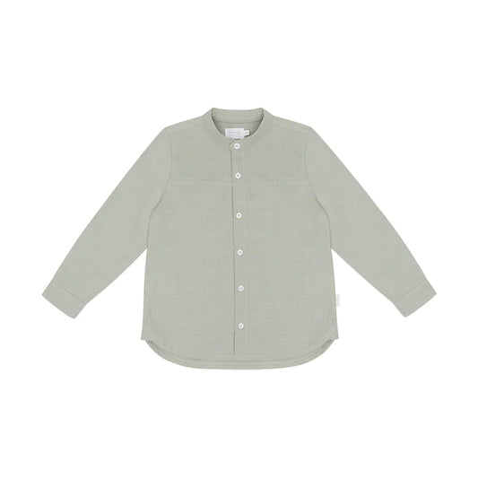 Leevje Shirt „Soft Green“ in Leinen-Optik