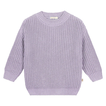 Yuki Chunky Knitted Sweater - Lilac
