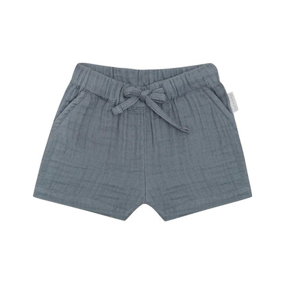 Leevje Musselin-Shorts "Blue"