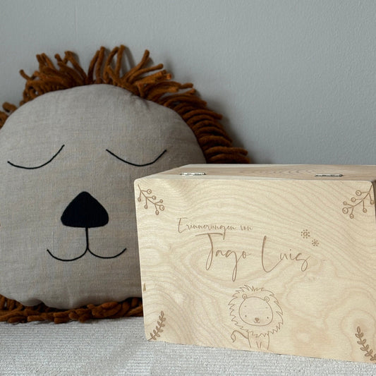 Erinnerungskiste aus Holz "Löwe"