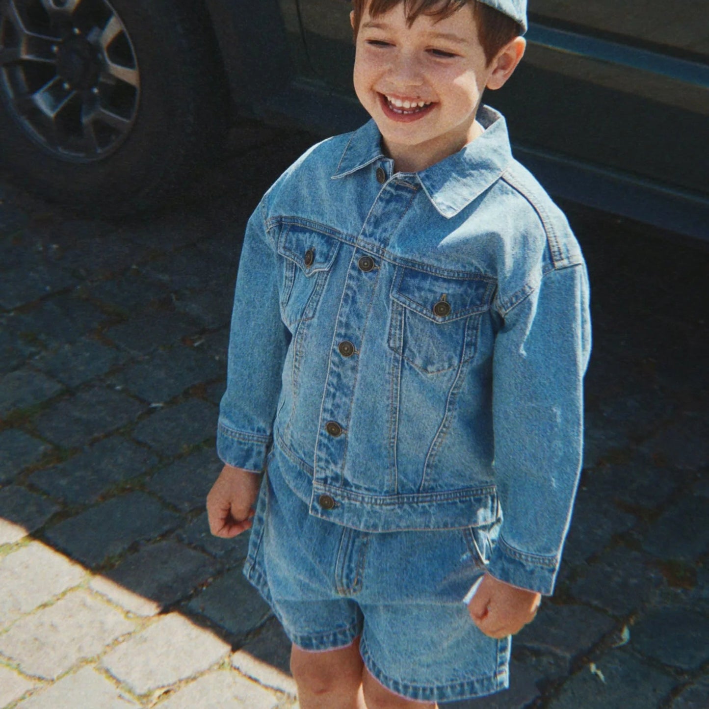 Konges Sløjd Denim Shorts Magot "Denim Blue" – Bio-Baumwolle