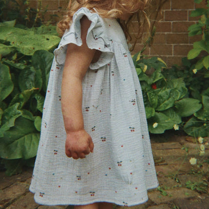 Konges Sløjd Dress Coco "Cherry Blue Coeur"