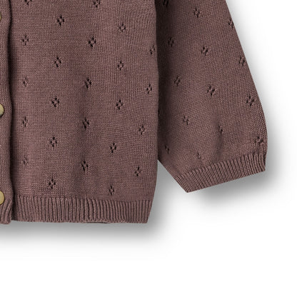 Wheat Strick-Cardigan Maia "Plum"