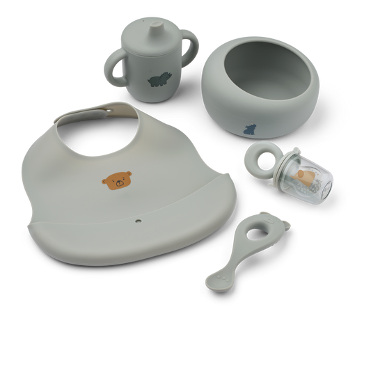 Liewood Mileah Baby-Geschirr-Set – Dove blue
