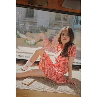 Flöss Kleid Molly "Pineberry" – Erdbeer Kleid Vichy Karo