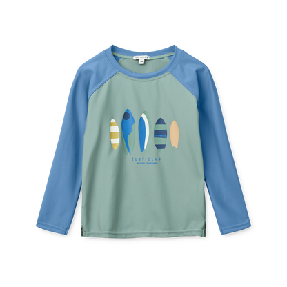 Liewood Langarm-Badeshirt Noah "Boards Light Peppermint" mit UV 40+
