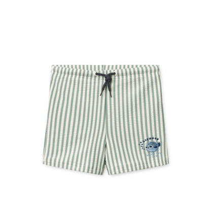 Liewood Seersucker Badehose Otto "Peppermint - Creme de la Creme"