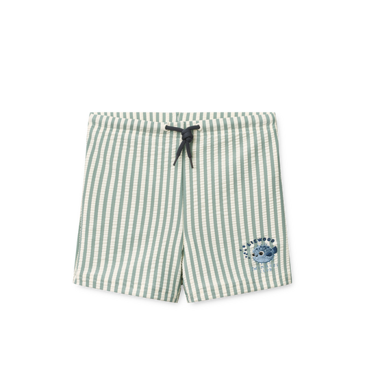 Liewood Seersucker Badehose Otto "Peppermint - Creme de la Creme"