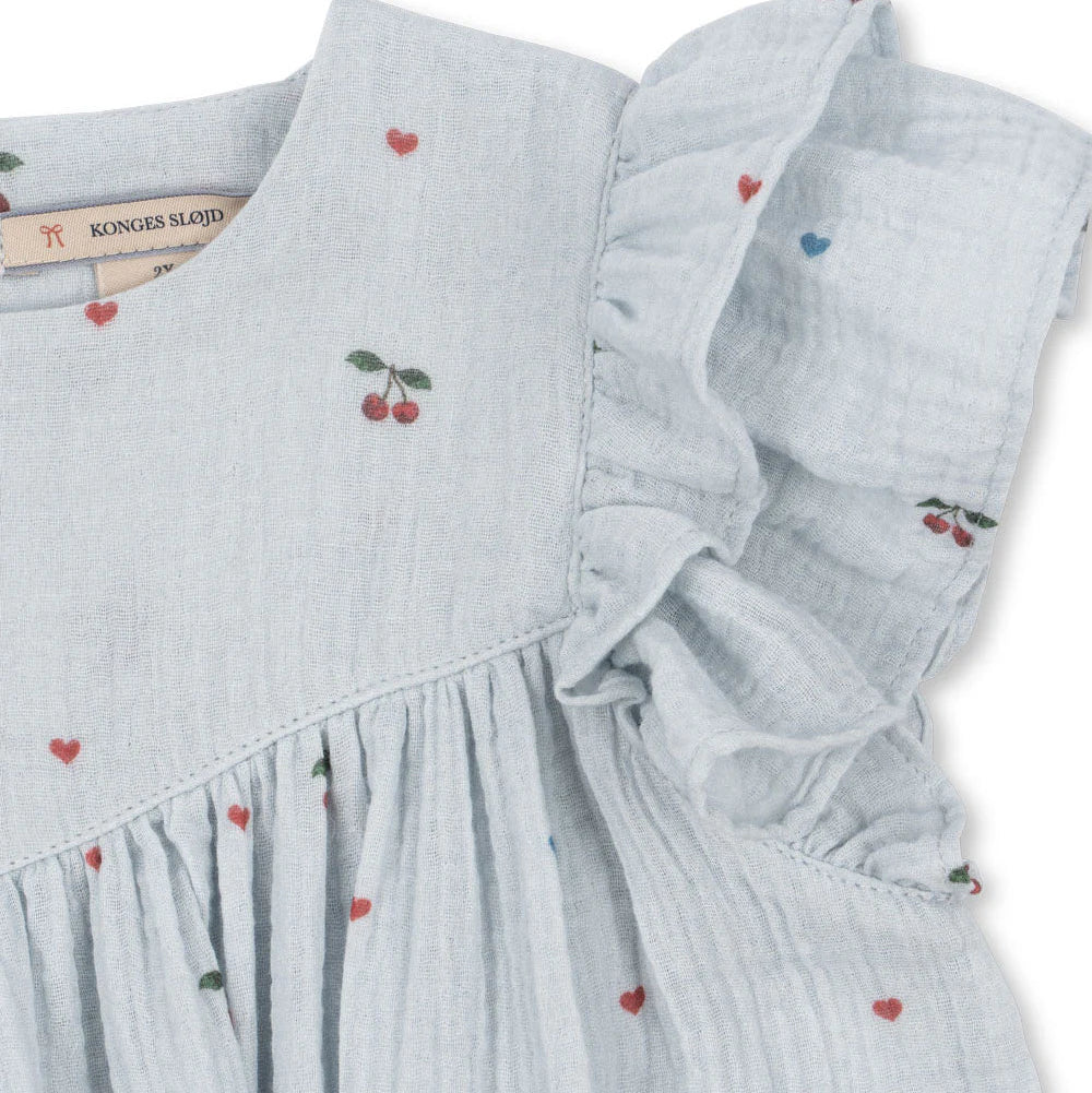 Konges Sløjd Dress Coco "Cherry Blue Coeur"