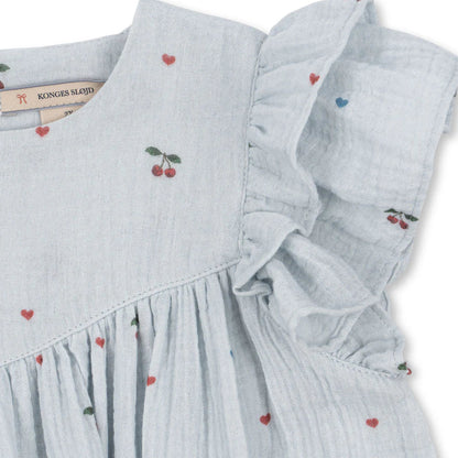Konges Sløjd Dress Coco "Cherry Blue Coeur"