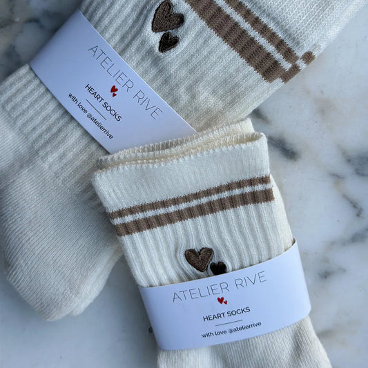 Atelier Rive Heart Socks Hazel Mini "Cream"
