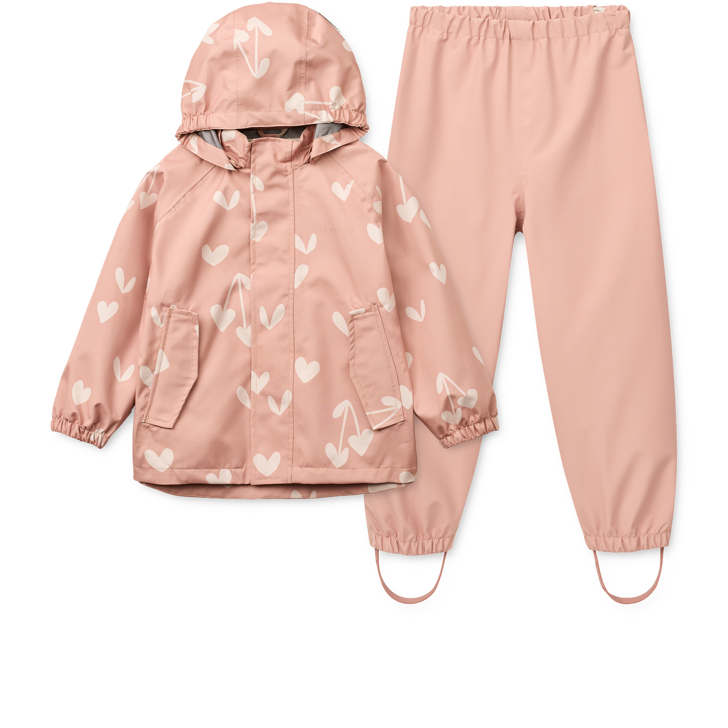 Liewood Regenbekleidungsset Pedia "Sweethearts / Pale Tuscany"