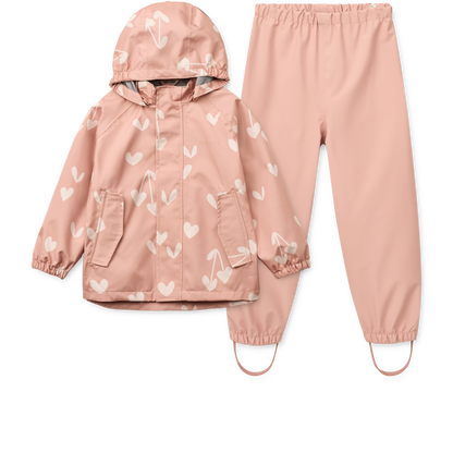 Liewood Regenbekleidungsset Pedia "Sweethearts / Pale Tuscany"