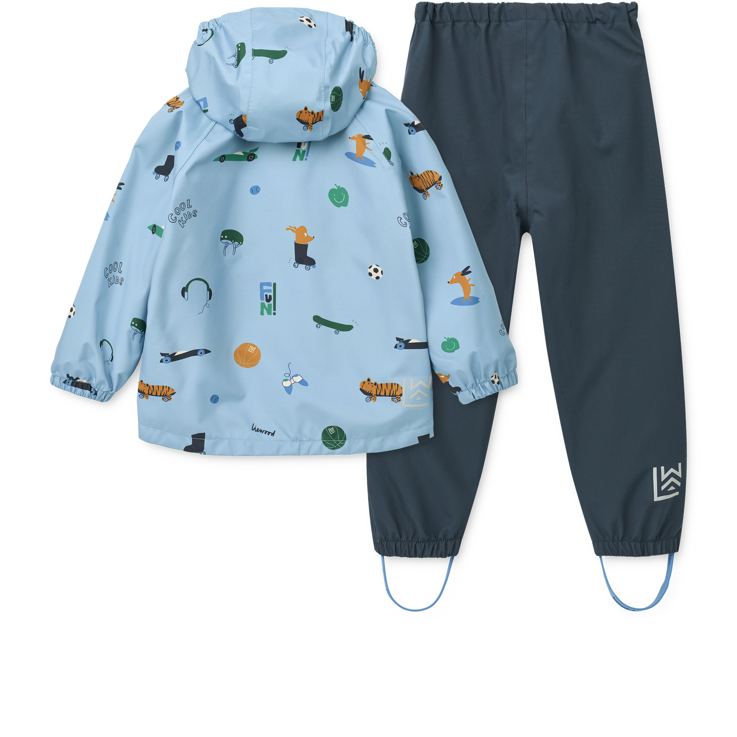 Liewood Regenbekleidungsset Pedia "Fun / Beach blue"