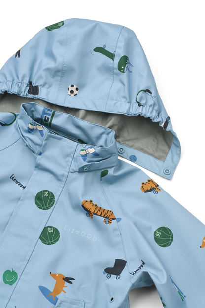 Liewood Regenbekleidungsset Pedia "Fun / Beach blue"