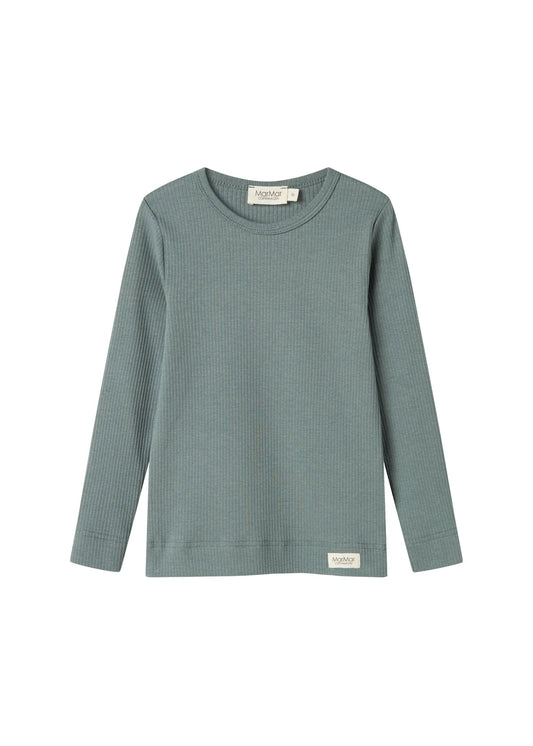 MarMar Ripp-Langarmshirt "Dusty Green"