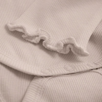 Huttelihut gerippter Langarmbody - Sepia Rose