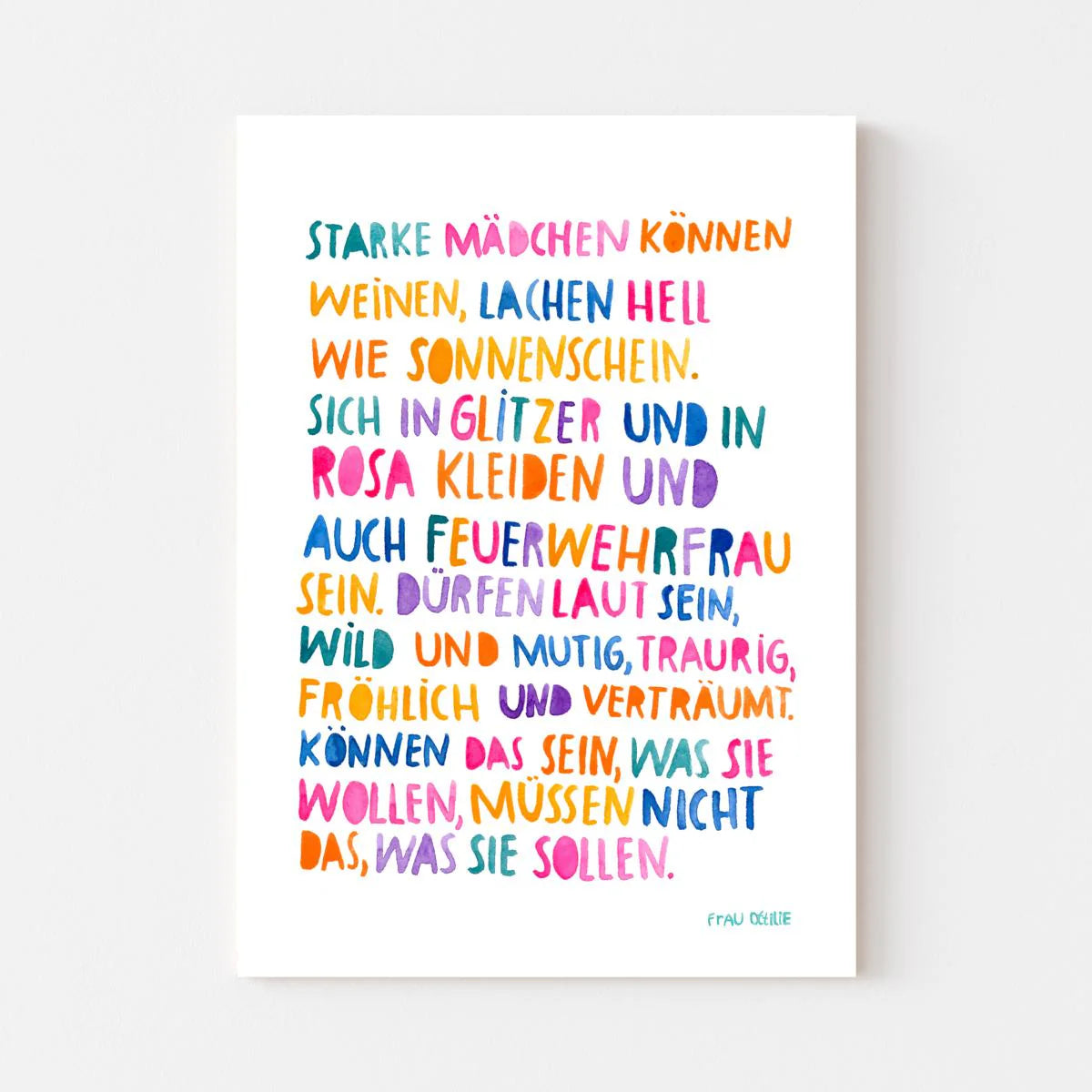 Frau Ottilie Poster A4 „Starke Mädchen“