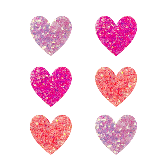 fabfabstickers Dekosticker zum Kleben Glitzerherzen "luxury glitter"
