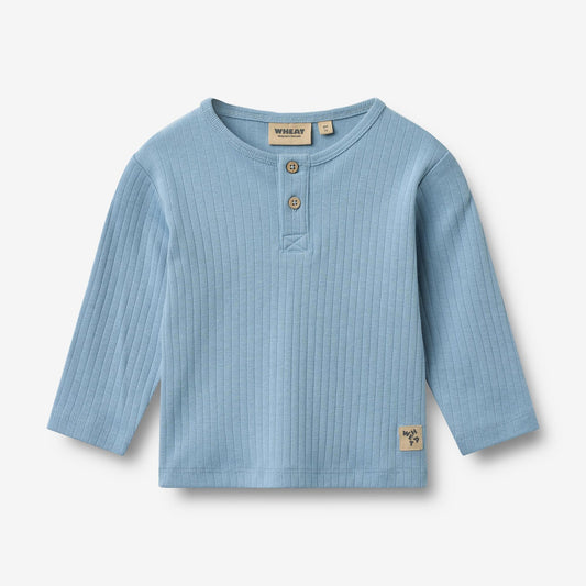 Wheat Langarmshirt Morris "Faded Denim"