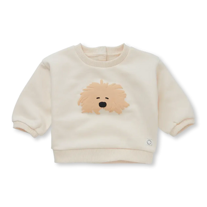 Sproet & Sprout Baby Sweater Moustache Dog