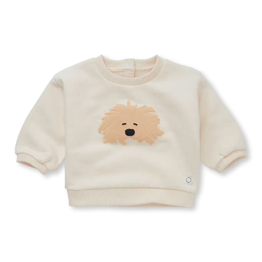 Sproet & Sprout Baby Sweater Moustache Dog
