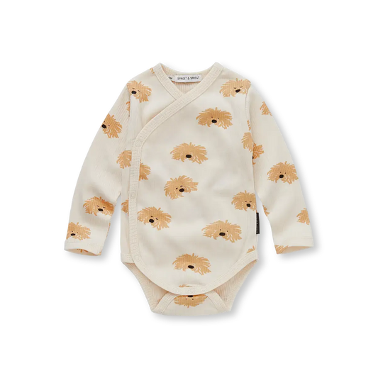 Sproet & Sprout Romper Moustache Dog