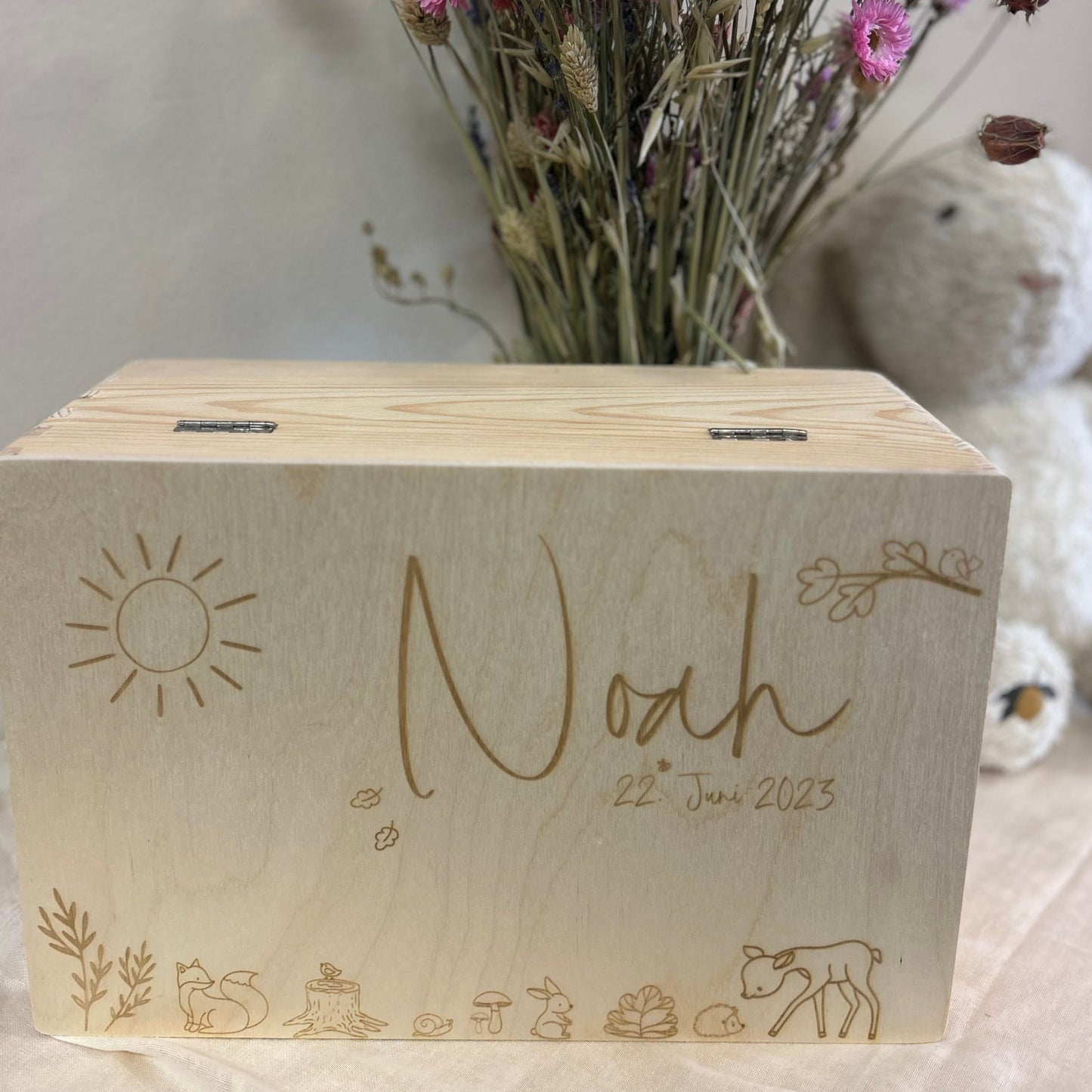 Erinnerungskiste aus Holz "Waldtiere"