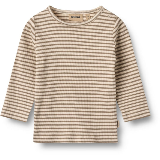 Wheat Langarmshirt Stig "Stone Stripe"