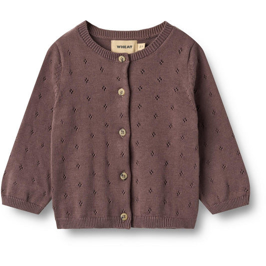 Wheat Strick-Cardigan Maia "Plum"