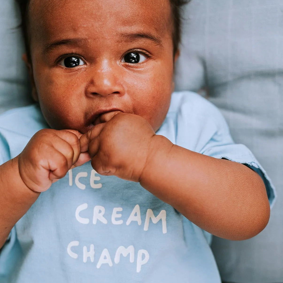 Sproet & Sprout Baby T-Shirt "Ice Cream Blue"