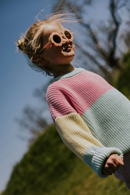 Yuki Strickpullover Color Block "Sticky Candy"